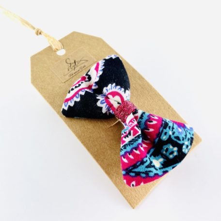 Noeuds cheveux clips S'tyle upcycling broderie